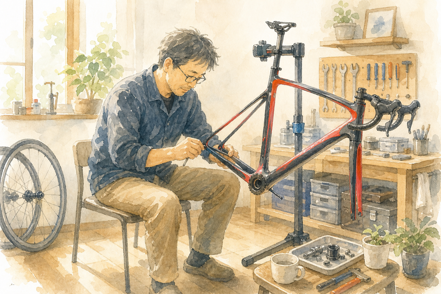 小さな自転車工房のプロフィール挿絵