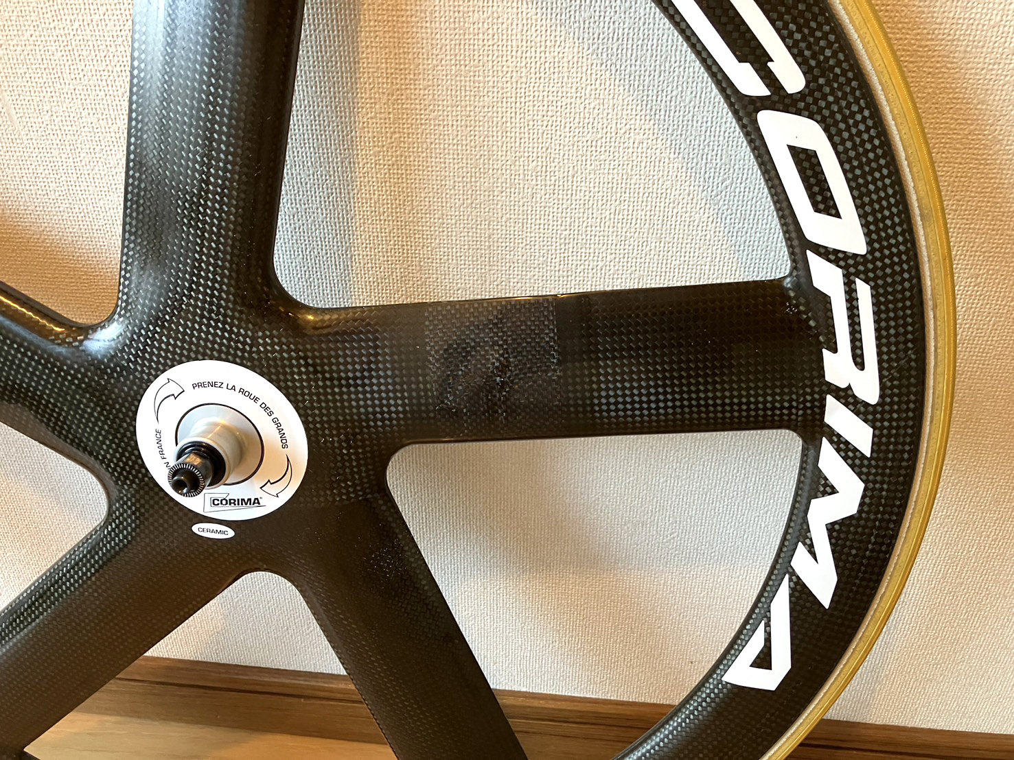 CORIMAバトンホイールの修理完了後